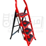 نردبان خانگی آهنی 4 پله ماندگار مدل سما