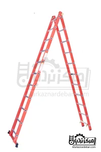 نردبان مخابراتی آلومینیوم (پله مثلث) اورست 6 متری 23 پله 2 تکه برند فراز پله