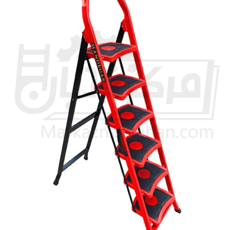 نردبان خانگی آهنی۶ پله ماندگار مدل سما