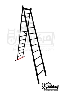 نردبان مخابراتی آهنی کشویی 7 متری 25 پله 2 تکه ماندگار مدل پارس