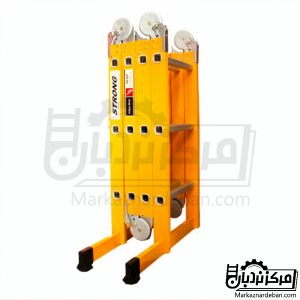 نردبان تاشو مفصلی 4 متری استرانگ 4 تکه 12 پله آلومینیوم