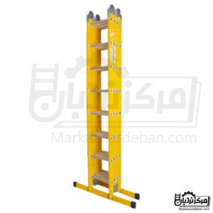 نردبان استرانگ مفصلی تاشو 9.60 متر 4تکه 32 پله آلومینیوم
