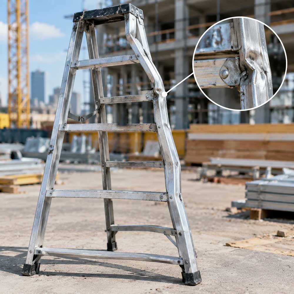 دلیل تغییر شکل و تاب برداشتن نردبان