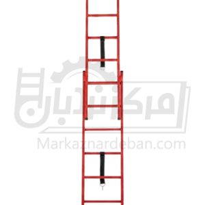 نردبان مخابراتی دو تکه فزاینده سفارشی سنگین 4 متری 14 پله در حالت تمام رخ کشویی