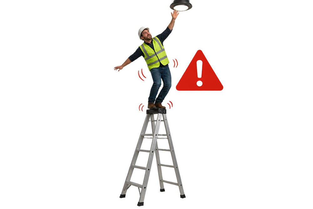 عواقب ایستادن روی آخرین پله نردبان